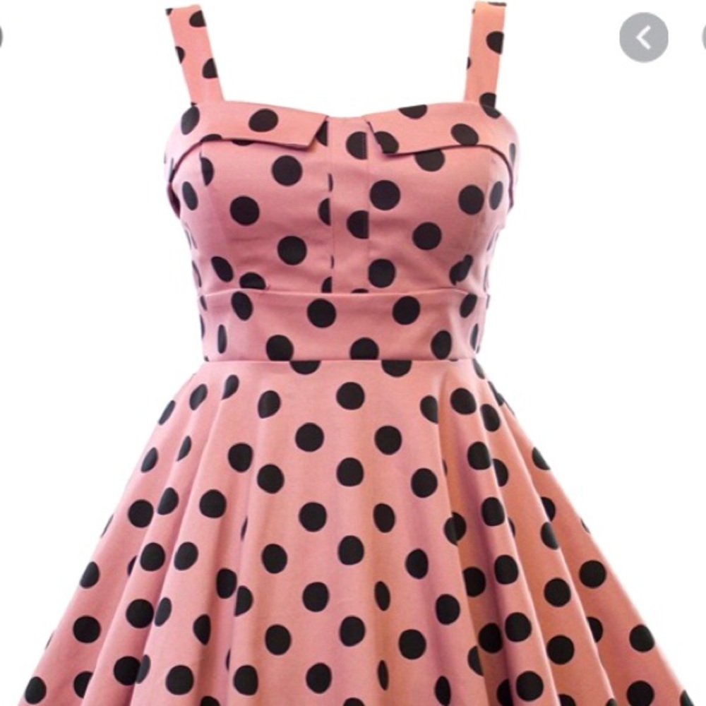 Dusty pink ixia dress polka dot